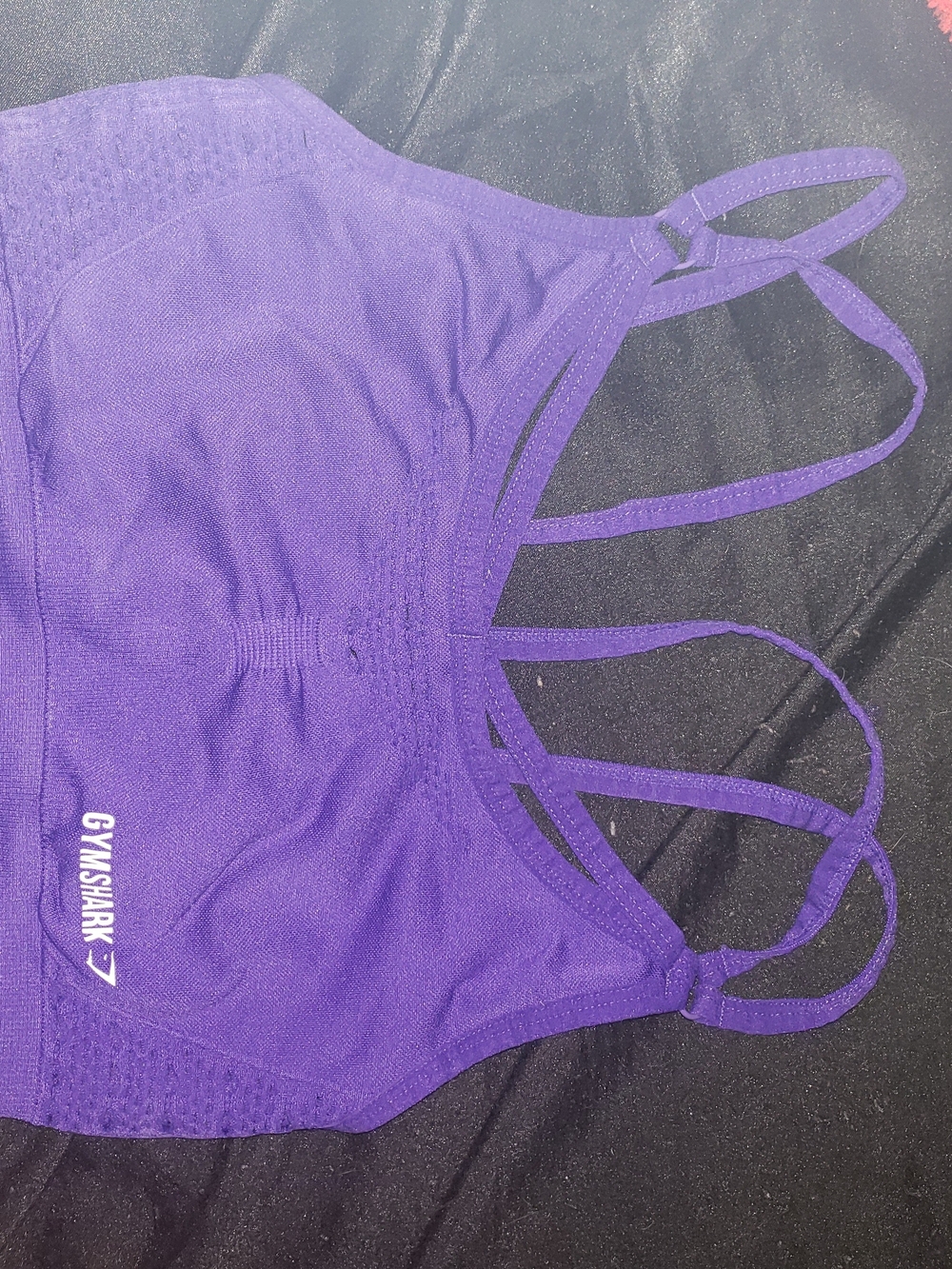 Gymshark Purple Strappy Sports Bra with Multi-strap Back